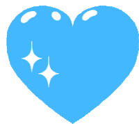 Gif animé coeur bleu ciel